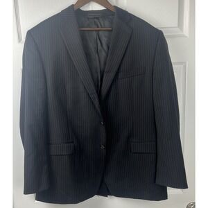 Lauren‎ Ralph Lauren Blazer Mens 44R Black Pinstripe Wool Suit Jacket Classic